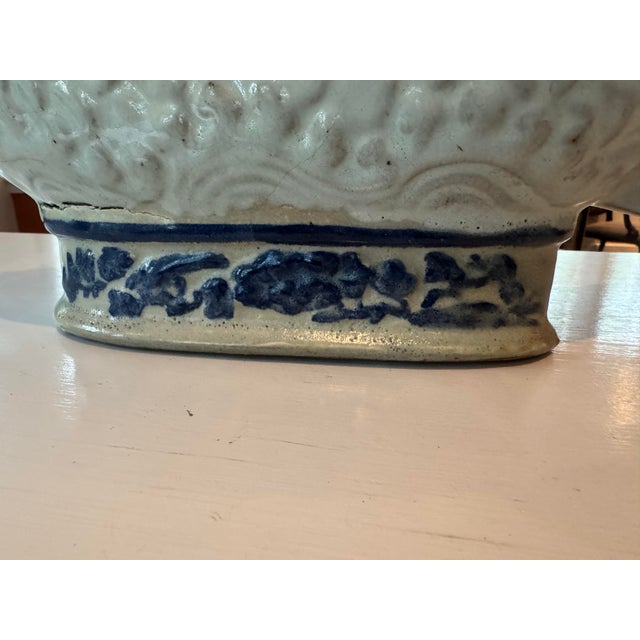 Vintage Chinese Export Stoneware Koi Planter For Sale In Providence - Image 6 of 12