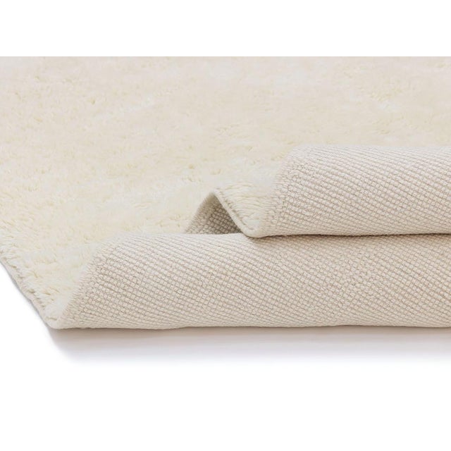 Beige Hand-Knotted Wool Rug by Azele Studio For Sale - Image 8 of 9