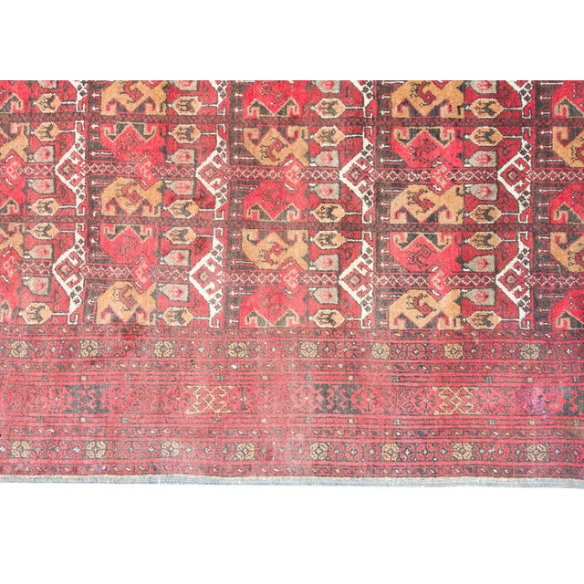 Tribal Vintage Afghani Bashir Rug For Sale - Image 3 of 16