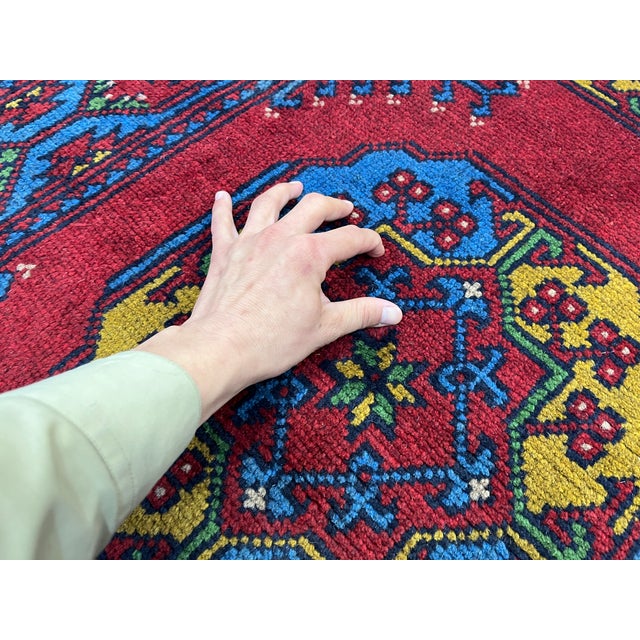Red Filpa Elephant Foot Tribal Oriental Runner Rug, 2'9" X 6'6" For Sale - Image 10 of 16