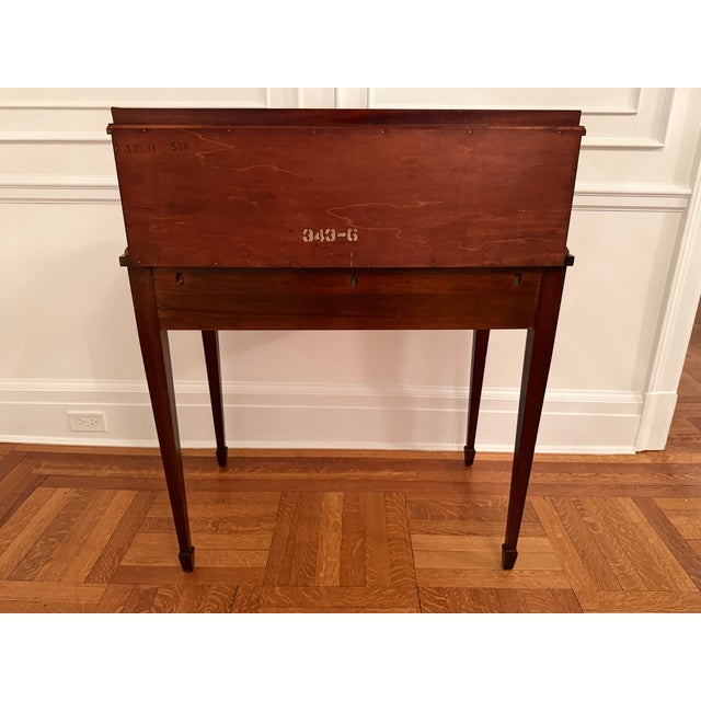 Early 20th Century Flint & Horner Mahogany Inlaid Writing Desk For Sale - Image 10 of 17