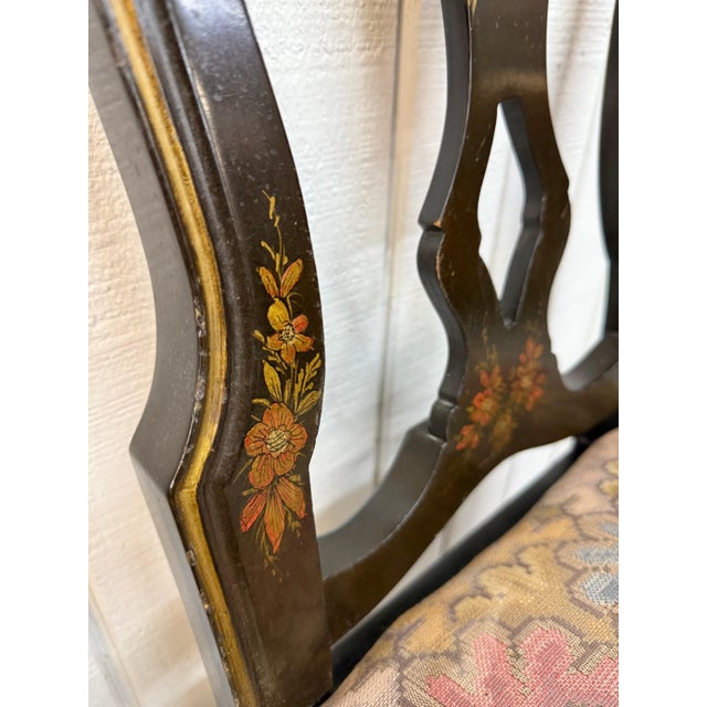 Antique Chinoiserie Paint Decorated Dining Chairs - Set of 6 For Sale - Image 10 of 12