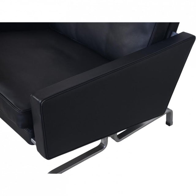PK31/1 Chair in Black Aniline Leather by Poul Kjærholm, 1970s For Sale - Image 6 of 18