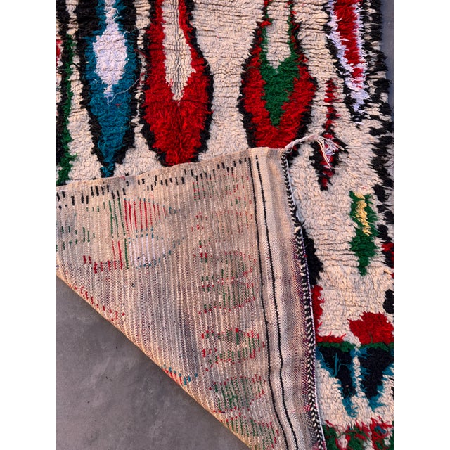 Abstract Moroccan Vintage Rug For Sale - Image 4 of 11