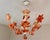 Vintage Italian Murano Style Amber Brown Floral Chandelier - Porcelain Body With Crystal Teardrops For Sale - Image 9 of 18