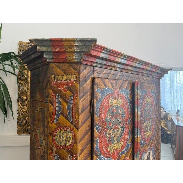 Biedermeier Rustic Farmhouse Cupboard For Sale - Image 11 of 18