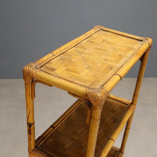 Small Bamboo Bookcase, 1980s For Sale - Image 3 of 10