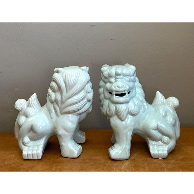 Vintage Celadon Glazed Foo Dogs - Set of 2 For Sale - Image 13 of 13