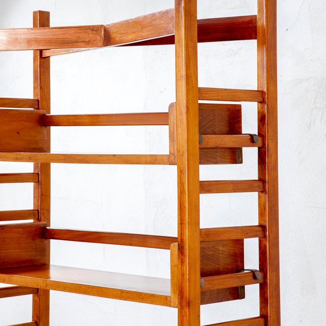 Mid-Century Modern Wooden Bookcase attributed to BBPR, 1970s For Sale - Image 3 of 7