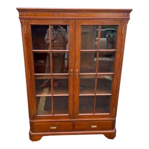 Vintage Solid Wood 2 Door Bookcase