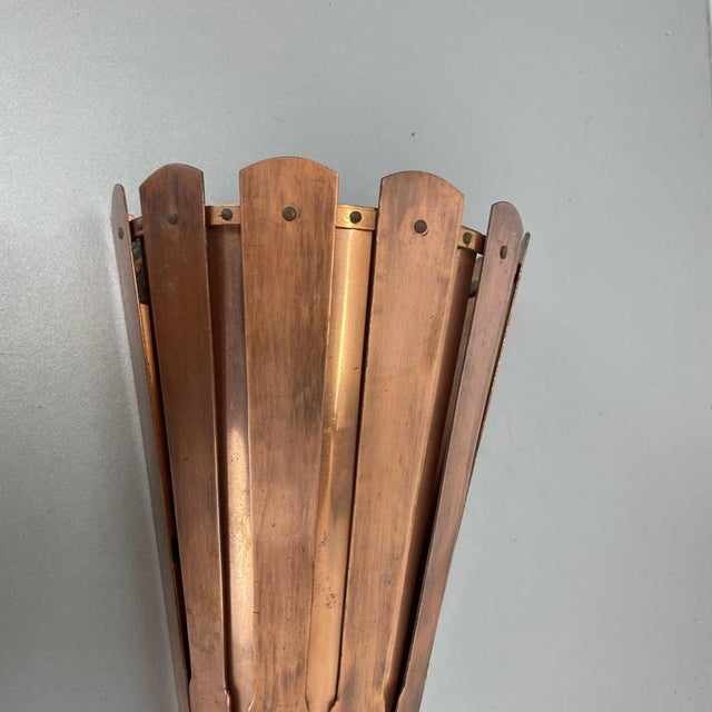 Vintage Theatre Wall Lights in Copper in the style of Gio Ponti, Italy, 1950s, Set of 2 For Sale - Image 12 of 18