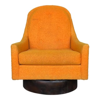 Mid-Century Modern Adrian Pearsall Style Swivel Barrel Back Chair For Sale