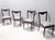 Mid-Century Modern Dining Chairs with Beech Frame and Linen Patterned Fabric attributed to Carlo Enrico Rava, 1950s, Set of 4 For Sale - Image 3 of 13
