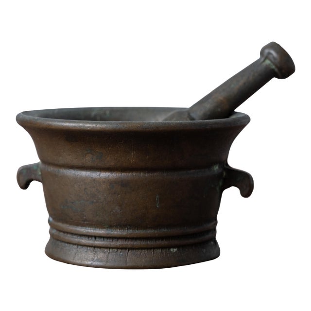 Italian Bronze Mortar & Pestle For Sale