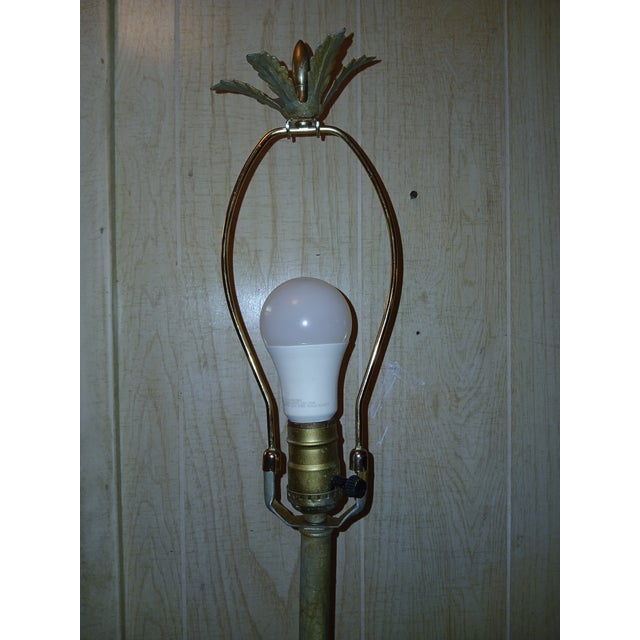 1960s Hollywood Regency Faux Marble Palm Tree Tall Lamp For Sale - Image 10 of 10