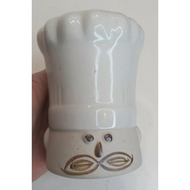 Vintage Range Top Retro Chef Hand Painted Stoneware Salt and Pepper Shakers Set- a Pair For Sale - Image 6 of 10