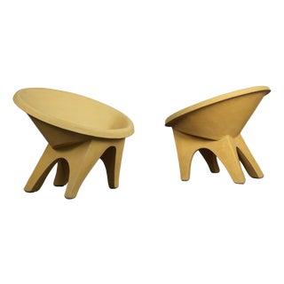 Sculptural Concrete Sphere Lounge Chairs, Italy, 1960s, Set of 2 For Sale
