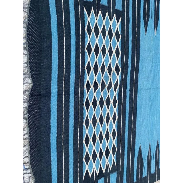 Mid-Century Scandinavian Flat Rug Kilim For Sale - Image 3 of 18