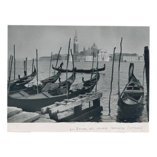 Erich Andres, Venice, Gondola on Water, 1955, Silver Gelatine Print For Sale