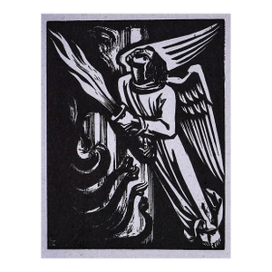 Walter Mellman St. Michael Woodcut