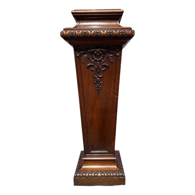 Carved Walnut Side Table, 1890s For Sale