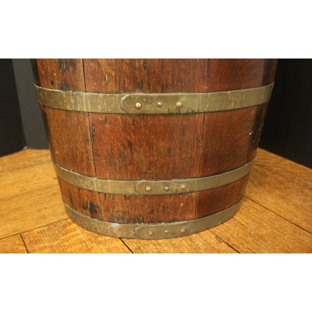 Late 19th Century Later 19th Century English Staved Brass Bound Barrel Stick Stand For Sale - Image 5 of 6