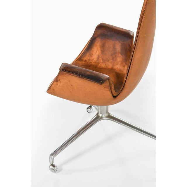 1960s Mid-Century Modern Office Chair in Leather from Preben Fabricius & Jørgen Kastholm, 1960s For Sale - Image 5 of 7