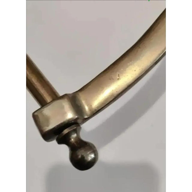 Brass Vintage Brass Decorative Ice Block Tongs Towel Bar For Sale - Image 8 of 10