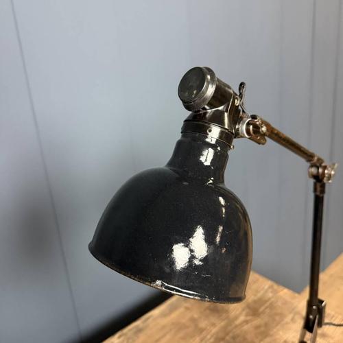 Black Table Lamp with Enamel Shade from Rademacher For Sale - Image 9 of 18