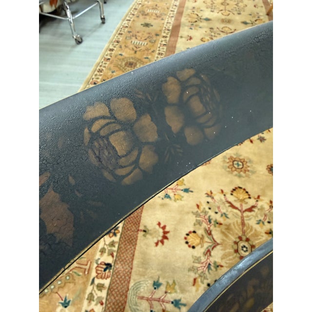 Black Ebonized Hitchcock Rocking Chair, 19th Century For Sale - Image 8 of 12