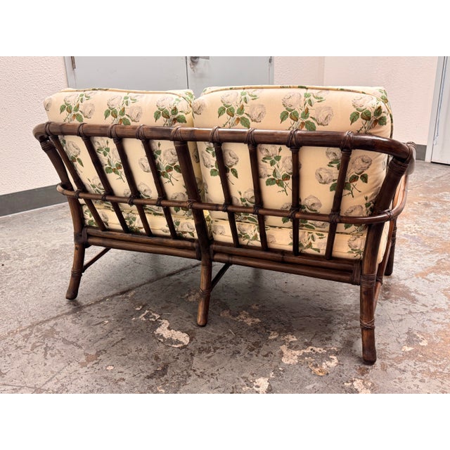 McGuire Furniture Bamboo Loveseat, Vintage. For Sale In San Francisco - Image 6 of 12