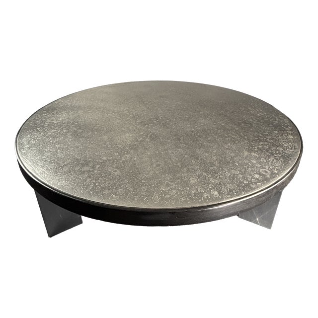 Etched Chrome Metal Coffee Table by Heinz Lilienthal, Germany, 1960s For Sale
