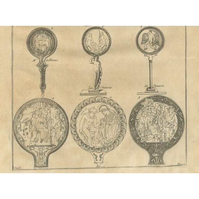 Black Bernard de Montfaucon, Roman Antiquities and Classical Bronze Objects, 1721, Paper Engraving, Set of 2 For Sale - Image 8 of 13