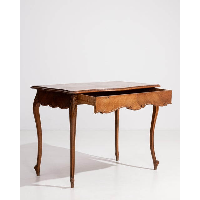 Louis XV Side Table with Single Drawer in Original Patina, Rococo Style, France, 19th Century For Sale - Image 16 of 16