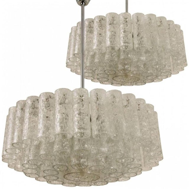 1960s Chandeliers in Glass Tubes, 1960s, Set of 2 For Sale - Image 5 of 11