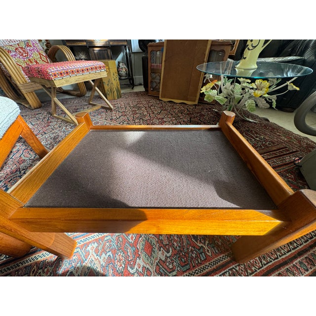 1970s 1970s Mid Century Juul Kristensen Teak Stool/ Ottoman (Only 1 Left!) For Sale - Image 5 of 12