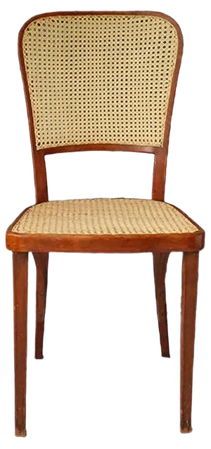 Antique Art Nouveau Rattan Dining Chair from Thonet