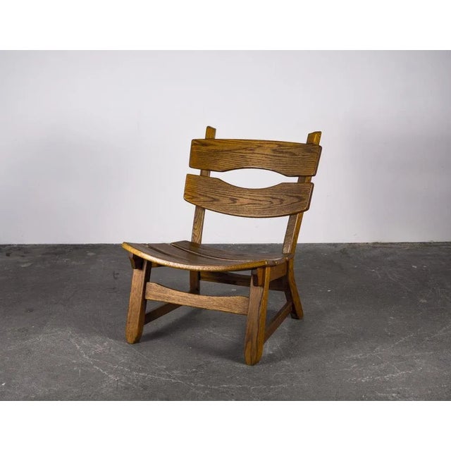 Brutalist Chair in Oak by Dittmann & Co fort Awa Radbound, 1960s For Sale - Image 17 of 18