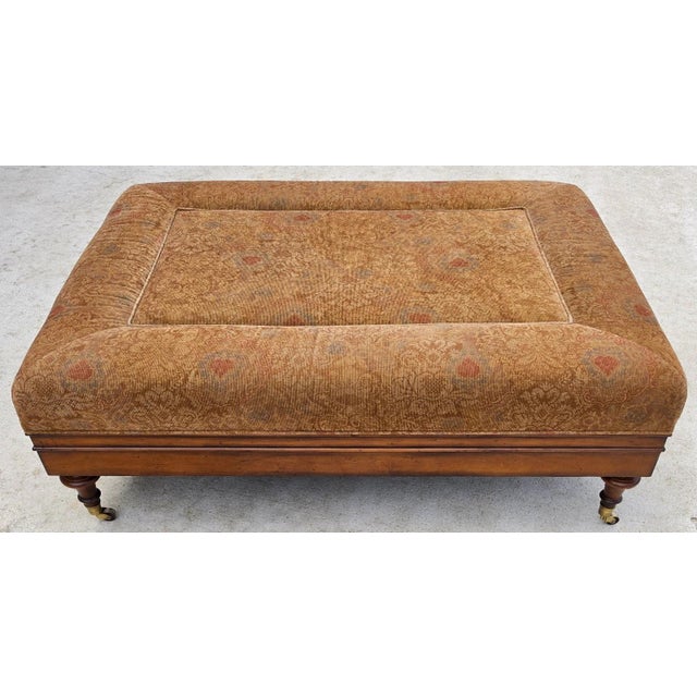 Hickory Chair Company Alex Cocktail Ottoman Coffee Table on Casters For Sale - Image 9 of 12