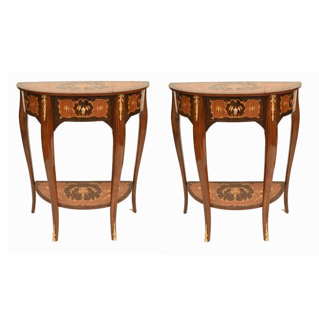 French Louis XVI Console Tables or Nightstands, Set of 2 For Sale - Image 11 of 11