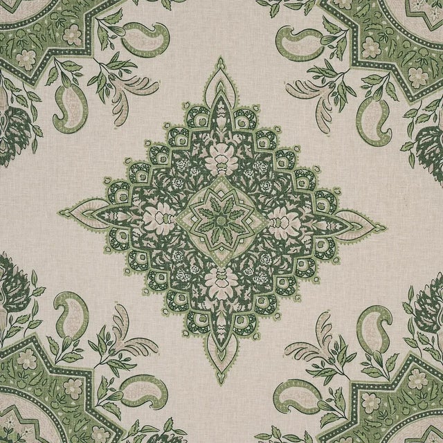 This stunning large-scale medallion evokes timeless motifs from India and Turkey for a chic, global vibe. Keep the borders...