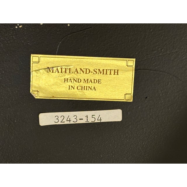 Oxblood Red Vintage Maitland-Smith Chinoiserie Palm Beach Style Faux Bamboo and Faux Tortoise Coffee Table For Sale - Image 8 of 18
