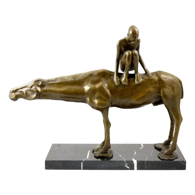 Unknown after G. Lachaise, Boy Sitting on Horseback, Bronze For Sale