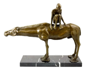 Unknown after G. Lachaise, Boy Sitting on Horseback, Bronze