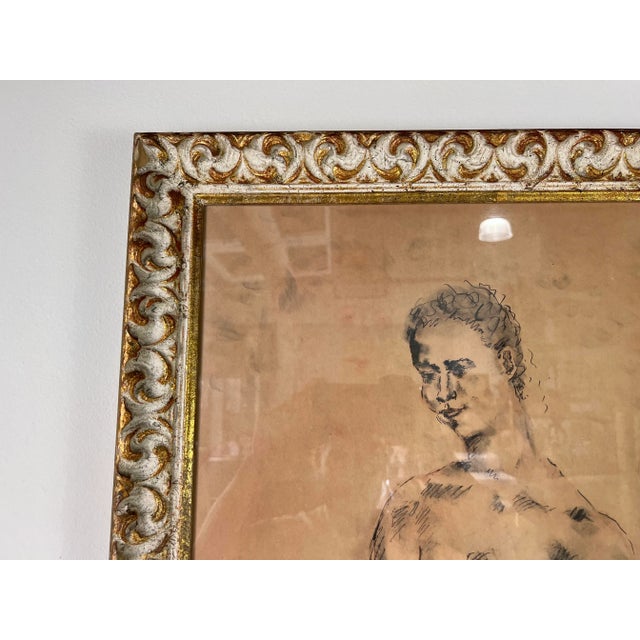 French Chantal Quenneville [1897-1959] Woman Portrait Painting For Sale - Image 10 of 13