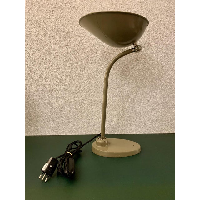 Metal Art Deco Swan Table Lamp by Bag Turgi, 1950s For Sale - Image 7 of 15