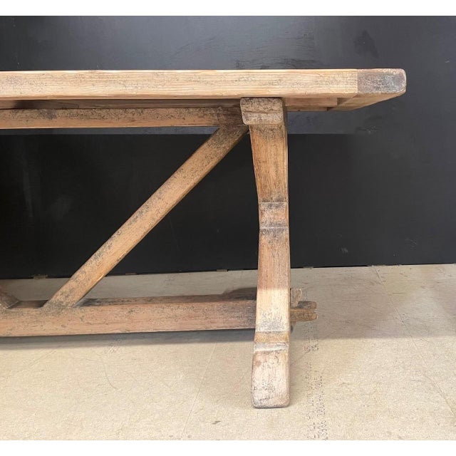 1920s Vintage Farmhouse Dining Table in Pine, 1920 For Sale - Image 5 of 18