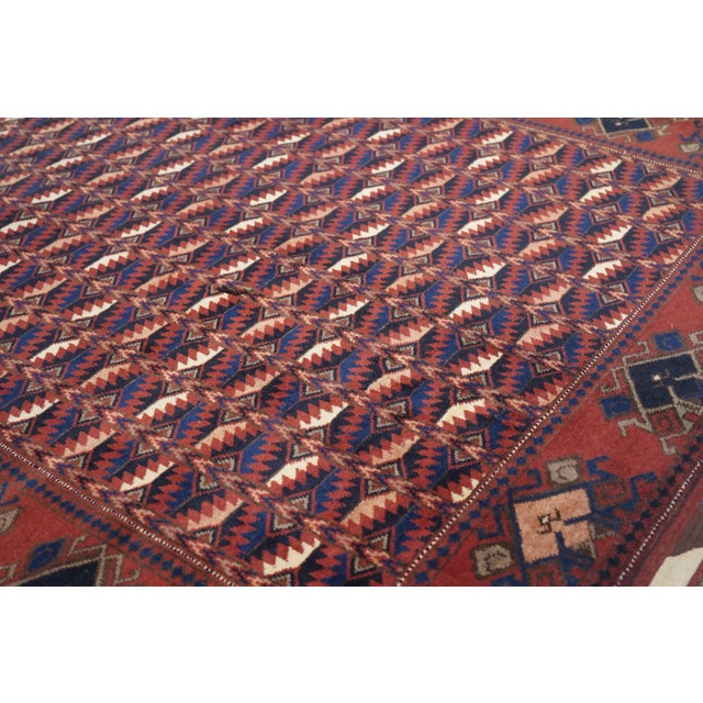 Semi Antique Hand Made Afghani Afghanestan Rug For Sale - Image 10 of 14