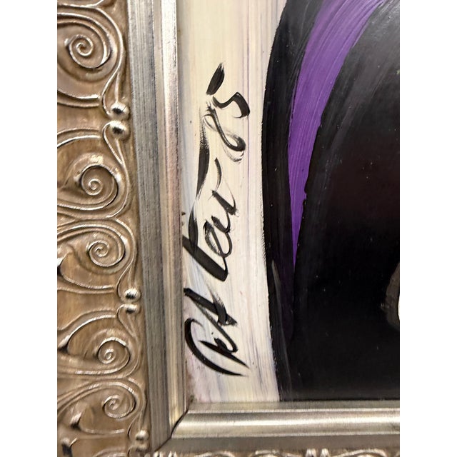 An exceptionally vibrant original 1985 painting by renowned German artist Peter Robert Keil, showcasing the expressive,...