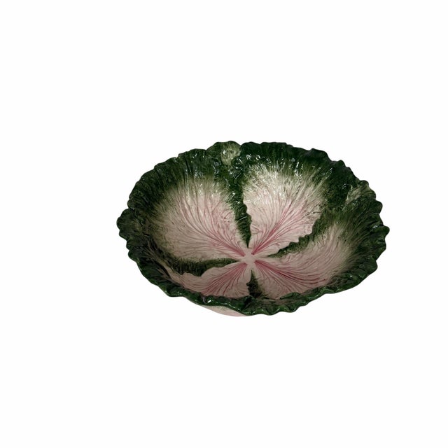 Vintage Fitz and Floyd cabbage ware decorative bowl. Measures a large 12.5” diameter x 4” h. Displays well with other...